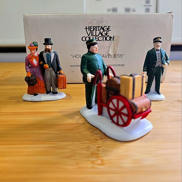 Department 56 - Holiday Travelers Figurines - Like New - Picture 1 of 12